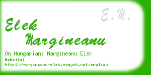 elek margineanu business card